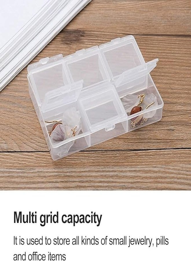 JAMBUVANTI Transparent Pill Box, Portable Medicine Box, 6 Compartments, Modern, Sleek, Contemporary, Functional, 8 x 6 x 1.5 cm - Image 3